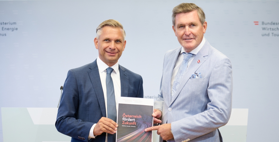 Pressekonferenz: Industriestrategie 2035 - Neuausrichtung der Österreichischen Wirtschafts- und Forschungsagenturen