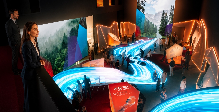 Renderings des Österreich-Pavillons für die Expo 2027 in Belgrad 
