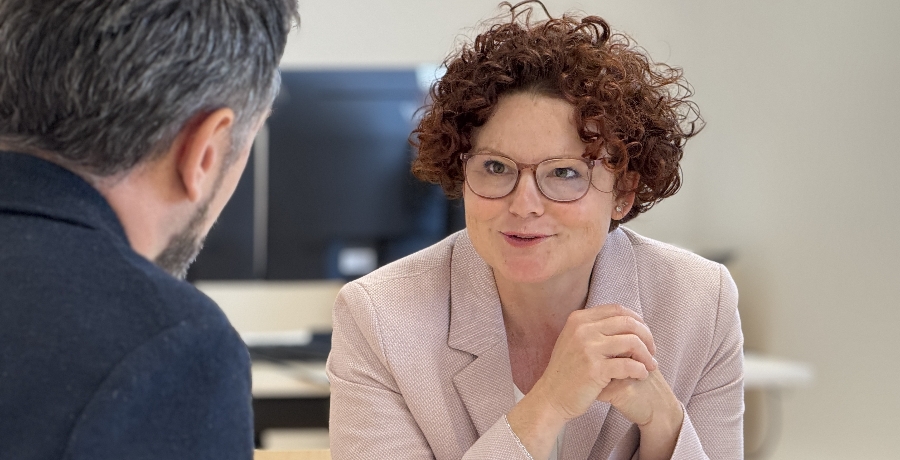 Staatssekretärin Zehetner im Gespräch