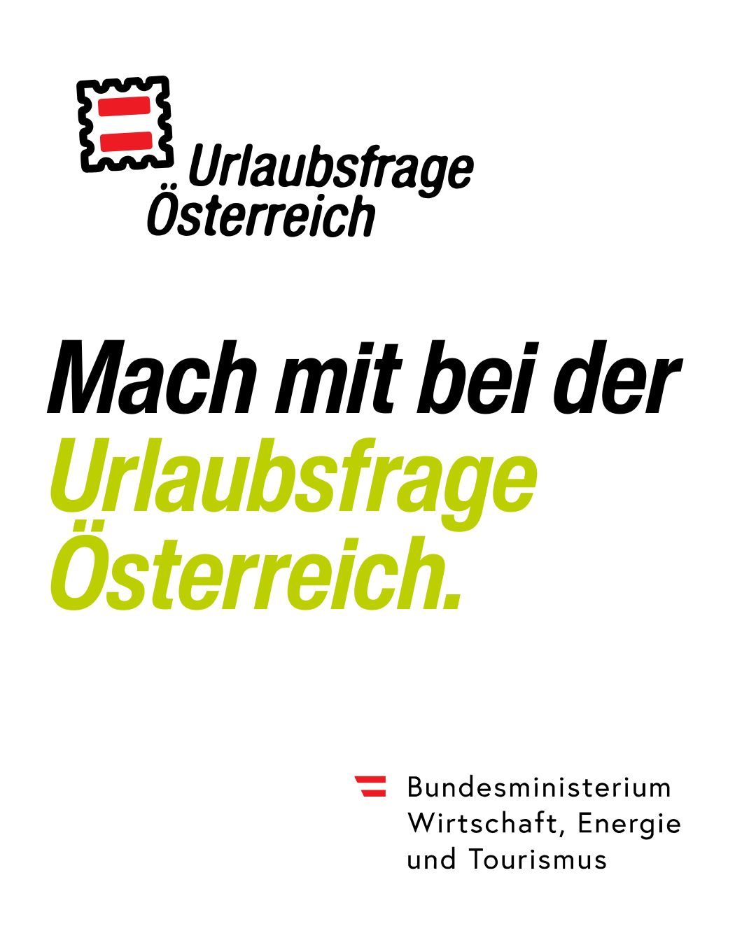 Sujet Mach mit bei der Urlaubsfrage Österreich