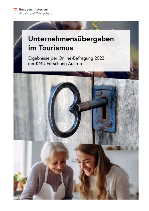 Titelbild Leitfaden Unternehmensübergabe Tourismus Ergebnisse KMU-Forschung