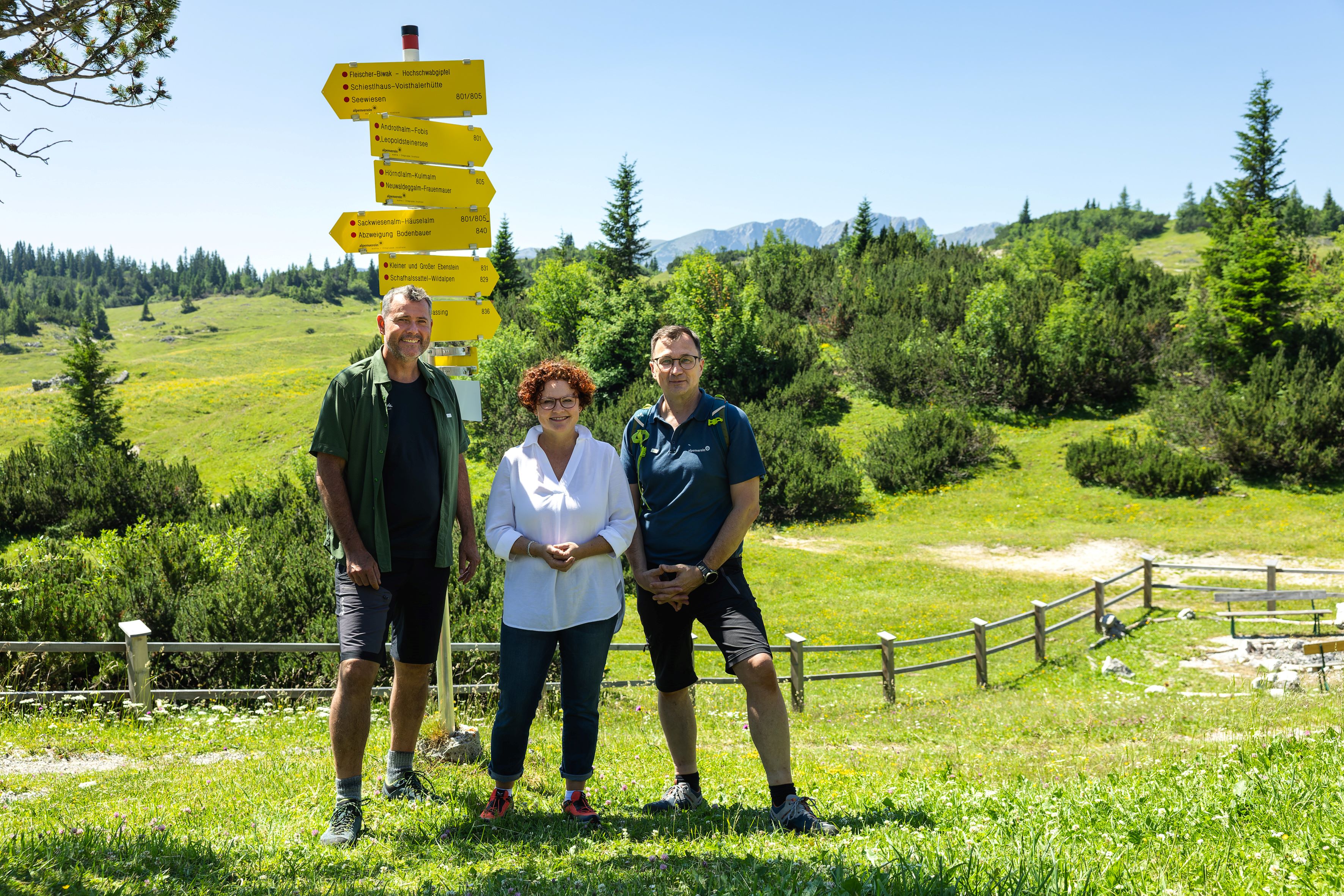 Günter Abraham, Staatssekretärin Elisabeth Zehetner und Gerald Dunkel-Schwarzenberger