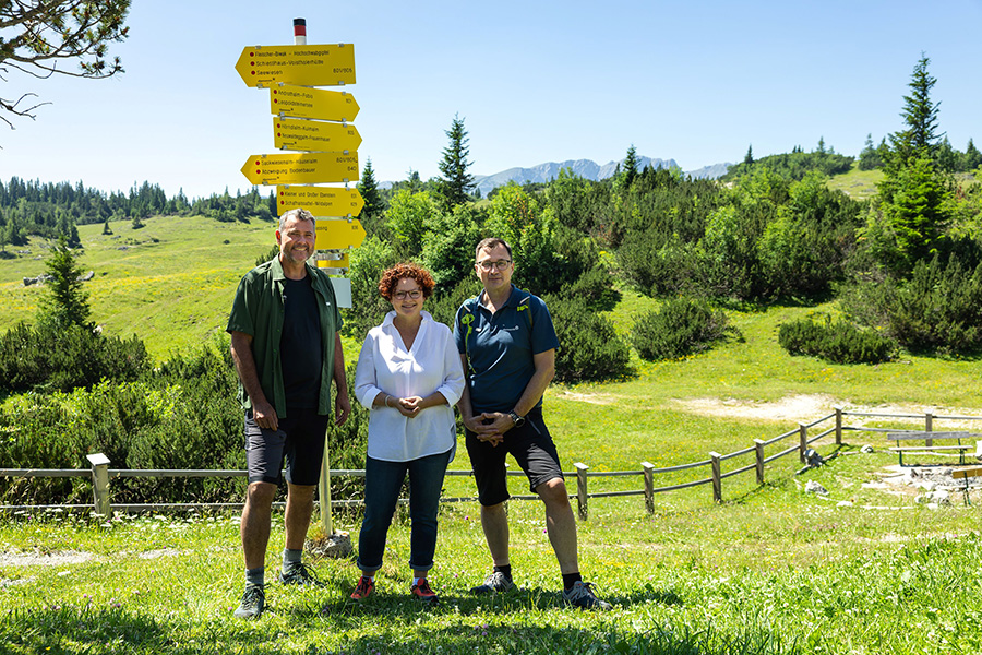 Günter Abraham, Staatssekretärin Elisabeth Zehetner und Gerald Dunkel-Schwarzenberger